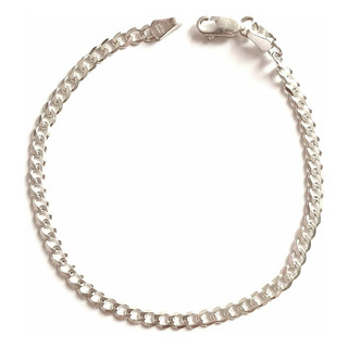Esclava Pulso Pulsera Barbada 22cm Cubana De Plata Ley 925 Esclava Pulso Pulsera Barbada 22cm Cubana De Plata Ley 925