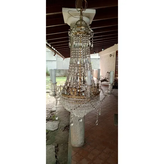 Lampara Araña De Cristal Tradicional Par Mongoldfier Empire