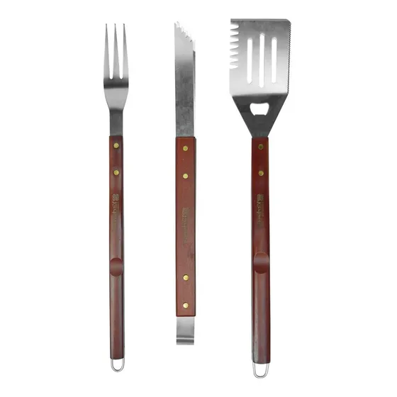 Set 3 Piezas Para Bbq Mango Madera Kitchenbar