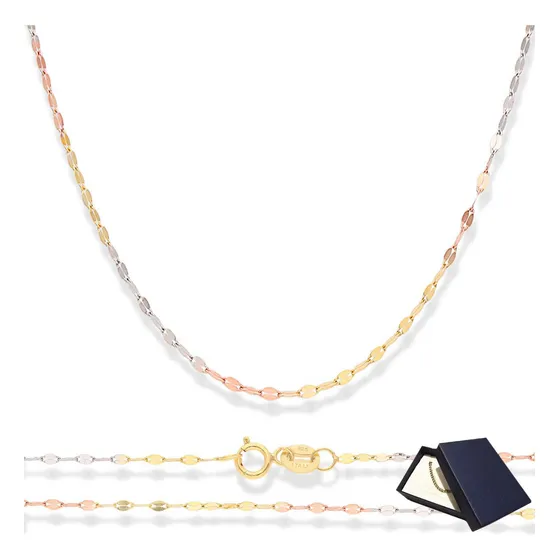 Cadena Oro 10k Mujer Gargantilla Collar Grano De Cafe 50cm Mujer Dama 3 Oros Oro Florentino Oro Puro 10k Mujer Dama Niña Regalo Novia Mujer Oro Italiano 10k Moon Rock Cadena Oro Italy 10 Kilates