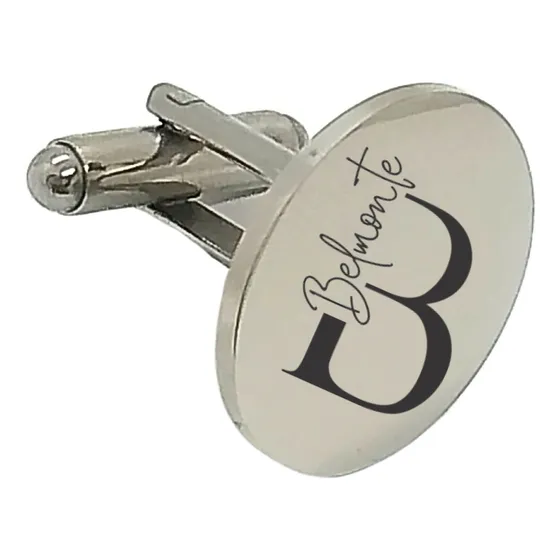 Gemelos Mancuernillas Con Iniciales Elegantes Personalizadas