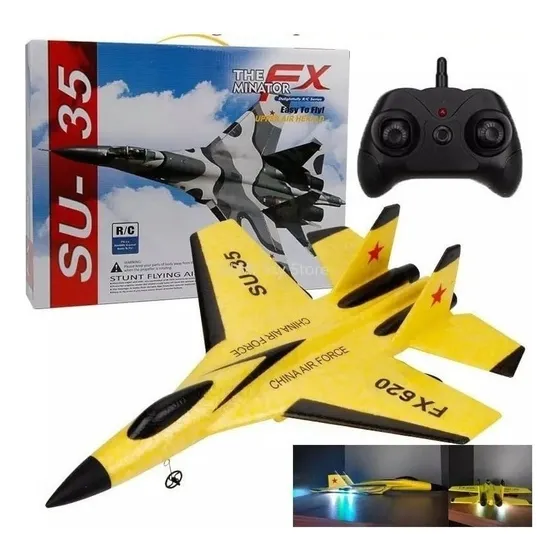 Shaoke Bimotor Rc Jet Airplane Control Remoto Fx820 Su-35