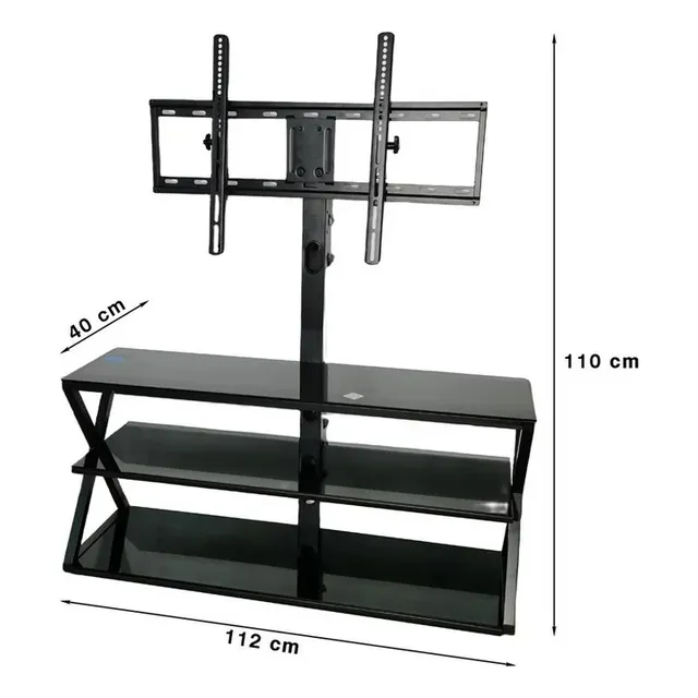 Mueble Para Tv Consola Con Soporte Incoroprado Home Trends Color Negro Pantalla desde 32 hasta 70 Pulgadas