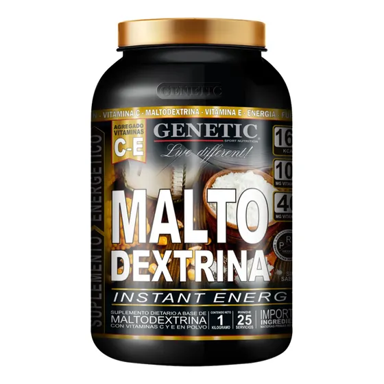Maltodextrina Plus Genetic 1 Kg Recuperación Aumento Energía