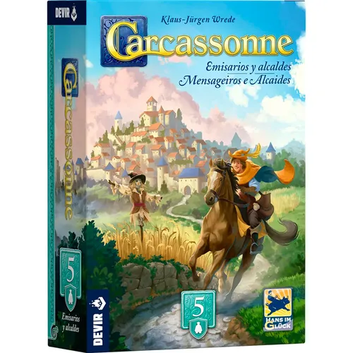 Devir Carcassonne – Juego De Estrategia En Portugués Con Expansiones El Río Y El Abad, Para 2 A 5 Jugadores