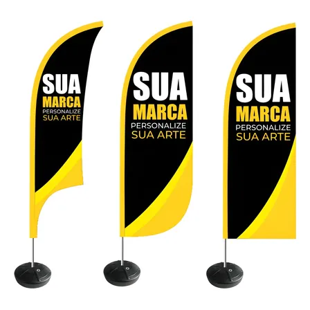 Windbanner Personalizado Kit Completo Do Seu Jeito 2,8m