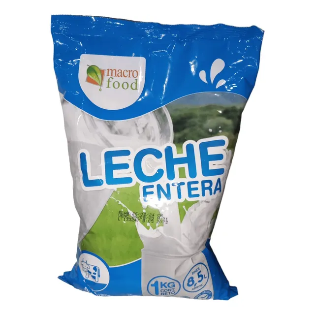 Leche En Polvo Entera 1 Kg. Macrofood