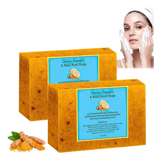 Jabón Blanqueador Cúrcuma Con Ácido Kójico 100 G * 2