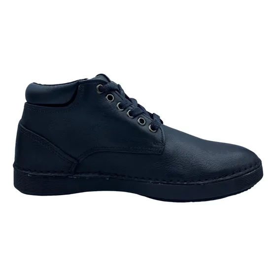 Botin Lobo Solo 8156 De Piel Negro Suave
