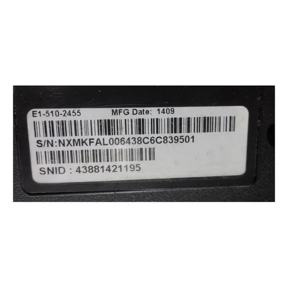 Placa Mãe Notebook Aspire Acer E1 510 2455 Celeron