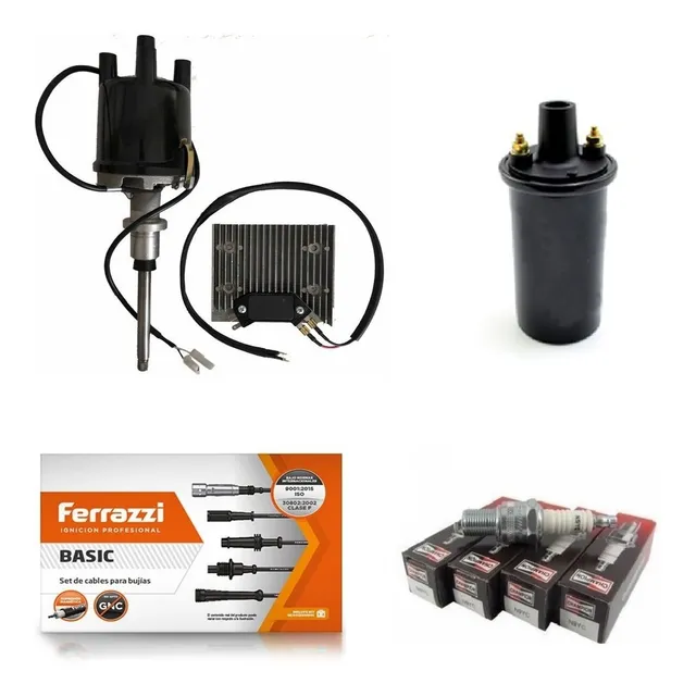 Kit Distribuidor Electronico + Bobina + Cables + Bujias Fiat 1500 - 1600