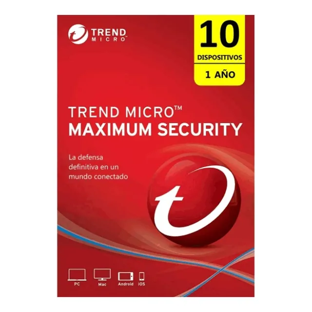 Trend Micro® Maximum Security 10 Dispositivos 1 Año