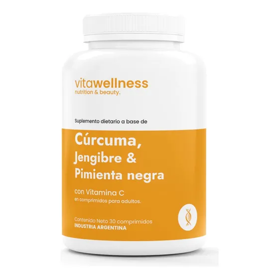 Curcuma Jengibre & Pimienta Negra X 30 Comp Vitawellness