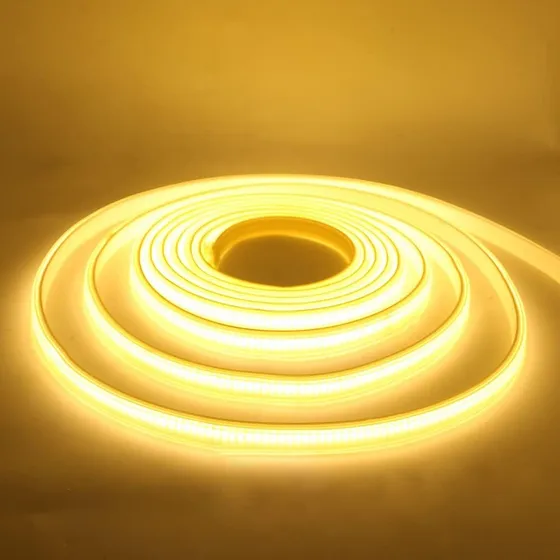 Cinta Manguera Led Cob Continua 110v Luz Calida Uso Exterior