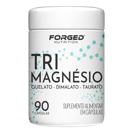 Tri Magnésio Quelato Dimalato Taurato 90 Cápsulas Alta Absorção - Forged Nutrition
