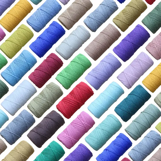 Hilos Para Macramé De Algodón (cordones 100% Algodón) 4 Mm