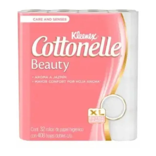 Papel Higiénico Kleenex Cottonelle Beauty Jazmin 32 Rollos