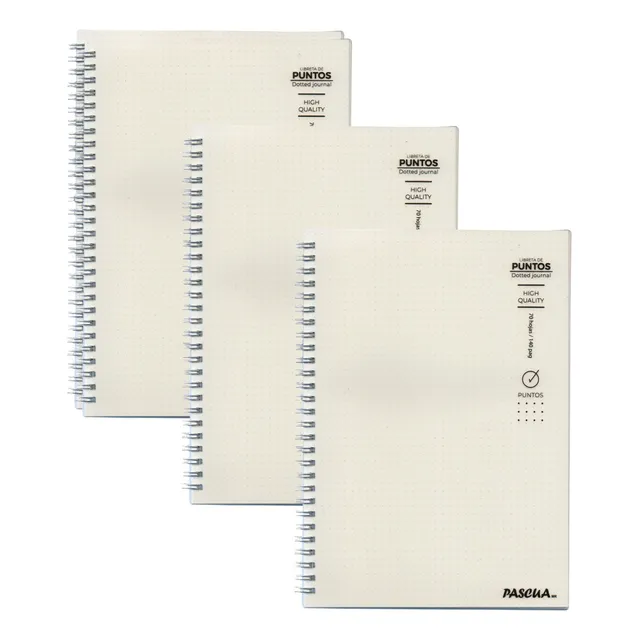 Libreta De Puntos Dotted Bullet Journal Lettering 3 Pzas