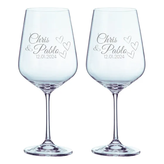 Copas De Cristal Personalizadas 48 Unidades Dm Creaciones