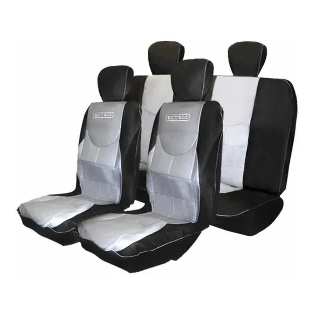 Funda Cubre Asientos Auto Camioneta Eco Cuero Neopreno Gris
