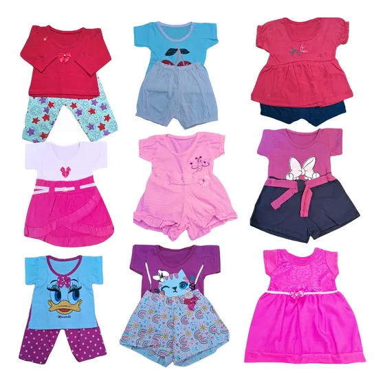 Roupinha Bebê Bebê Conjuntos Vestido Macacão Enxoval 