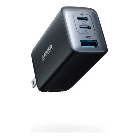 Cargador Anker Usb C Charger, 65w, 3-puertos Rápido, Tipo C, Compacto Plegable Para Macbook Pro/air, iPad Pro, Galaxy S23, Dell Xps 13, Note 20/10+, iPhone 17/16/15/14/pro, Tecnología Avanzada Gan Ii