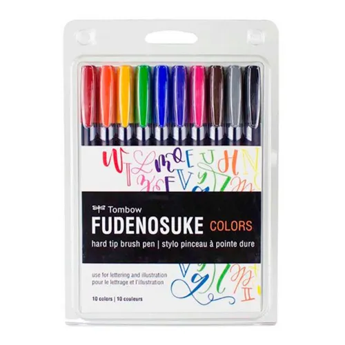 Set Marcadores Tombow Fudenosuke Set 10 Colores Color Multicolor