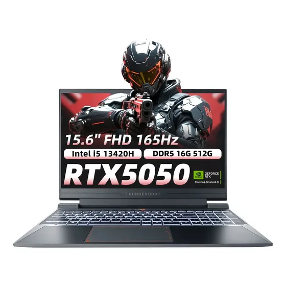 Nvidia Geforce Rtx 5050 Con DLSS 4.5 Thunderobot 911X I5 13420h DDR5 16 Gb RAM 512Gb SSD 16'' FHD 165 Hz Windows 11 Pro Español latino