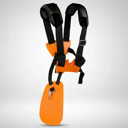 Cinto Especial De Sustentação Duplo Roçadeira + Confortável Preto E Laranja