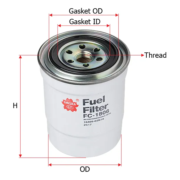 Filtro Gasoil Nissan D21 4wd 2.7 D Diesel 1985 Al 1998
