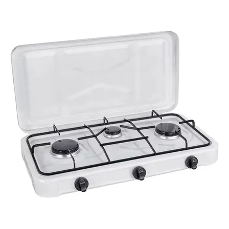 Cocinas Portátil/3 Quemadores/ Gas Blanco