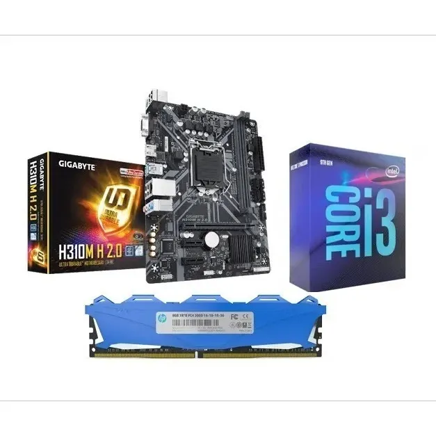 Board Gigabyte, Procesador Core I3 9100f Ddr4 8gb Hp 3000mhz