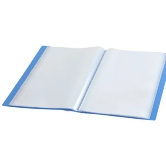 Carpeta Catalogo 20 Hojas Fundas Carta Azul Paquete 3 Piezas