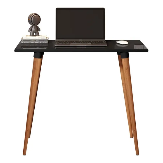 Mesa Escritório Computador Escrivaninha Branca Preta Pequena