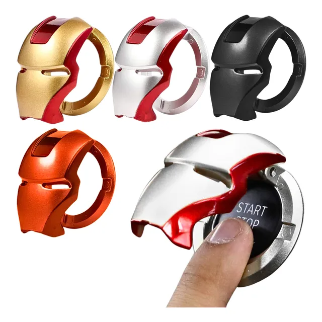 Funda Protectora Para Botón Arranque Iron Man Plástico 1pz F
