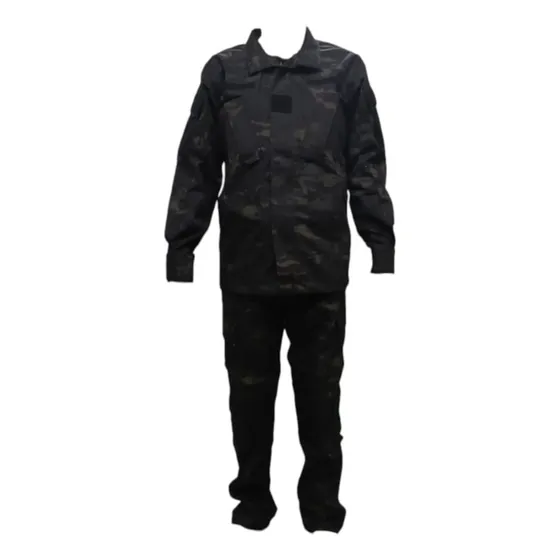Uniforme Conj Chaquetilla/pantalón Black Camuflado Militar