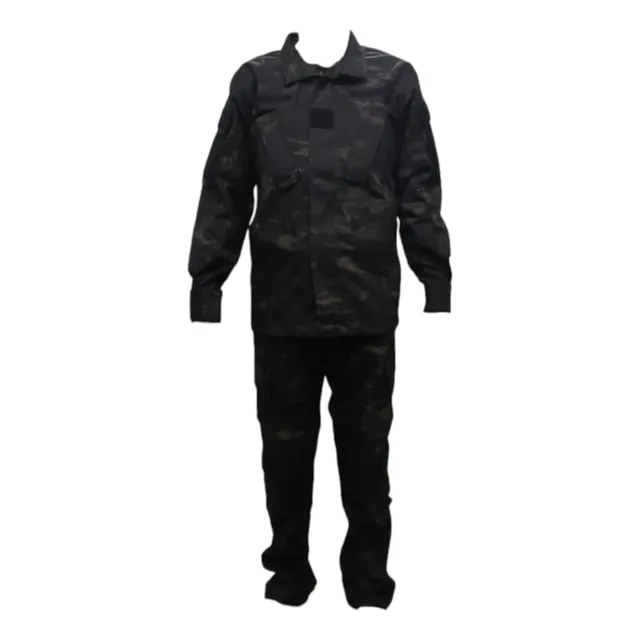 Uniforme Conj Chaquetilla/pantalón Black Camuflado Militar