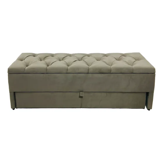 Puf Baú Recamier Com Gaveta Queen 160cm (sapateiro) 
