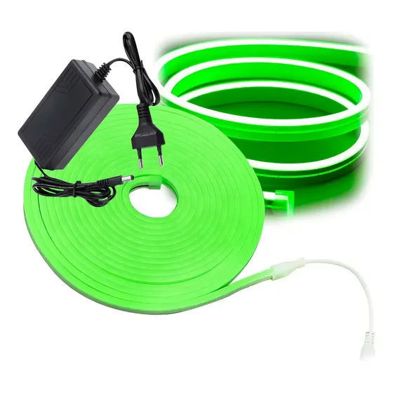 Cinta Neon Led Luces Manguera Tira Flexible 5m Decoración ® Luz Verde | Cuotas sin interés
