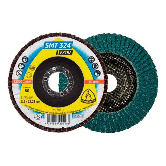 Discos Flap 4-1/2 G60 Concavo 115x22.2mm - Klingspor