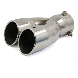 Tubo De Escape De Coche Silenciador Puntas Doble Universal Tubo De Escape De Coche Silenciador Puntas Doble Universal