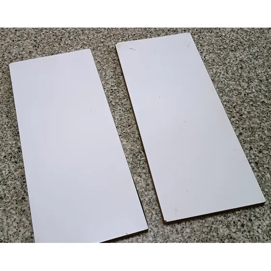 Tablas De Madera Forrado En Formica Blanca