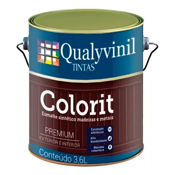 Pintura Esmalte Premium Madera Hierro Brillo Qualyvinil 0.9l