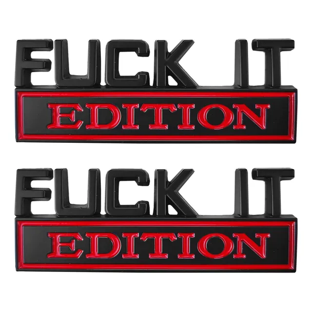 Solo De La Edición De Joder It Emblem Fuck It Calcomanía De