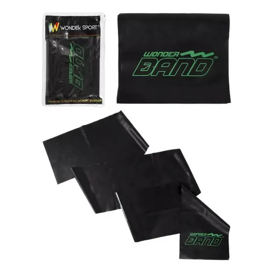 Banda Elastica Plana Abierta Theraband Ejercicio 1.5mt Negra