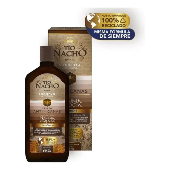  Tío Nacho Anti-canas, Shampoo Anti-caída Con Henna 415ml