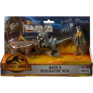 Jurassic World Boneco Maisie E Velociraptor Beta Mattel Jurassic World Boneco Maisie E Velociraptor Beta Mattel