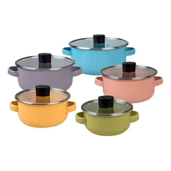 Juego De 5 Ollas Budineras Altas Cinsa Multicolor Con Tapa