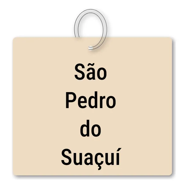 Chaveiro São Pedro Do Suaçuí Mdf Mochila Bolsa Mala