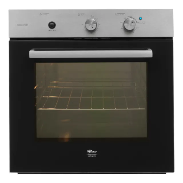 Forno A Gás De Embutir Fischer Infinity 78l Grill Inox 127v